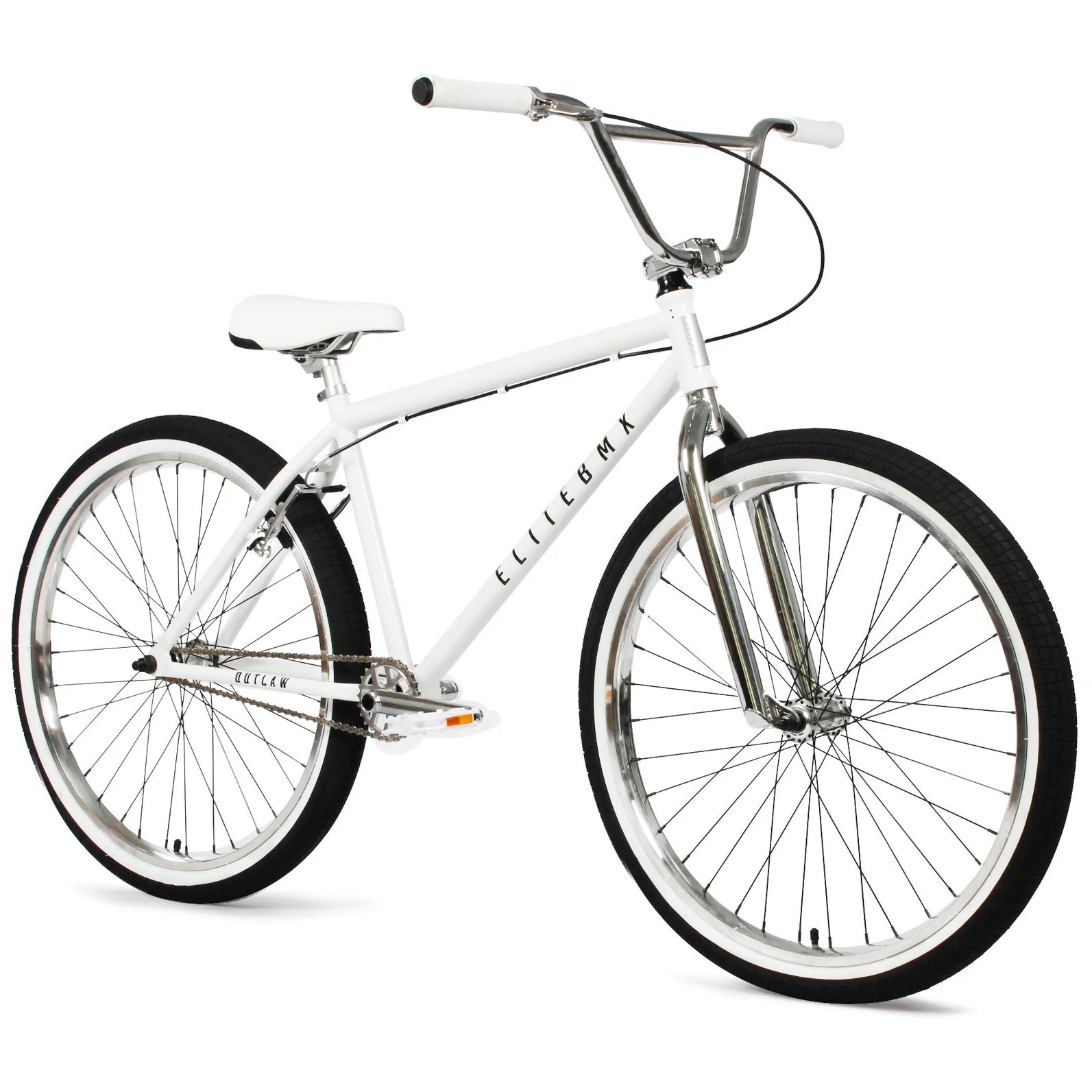 Outlaw White Chrome – Elite BMX Bikes