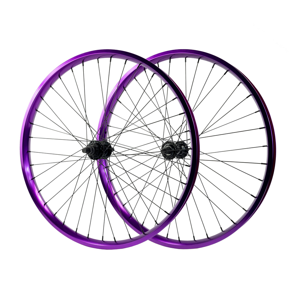 Purple store bike wheels